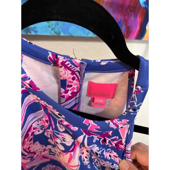 Lilly Pulitzer x Caesara Peplum Dress Iris Wild Within - Picture 5 of 9